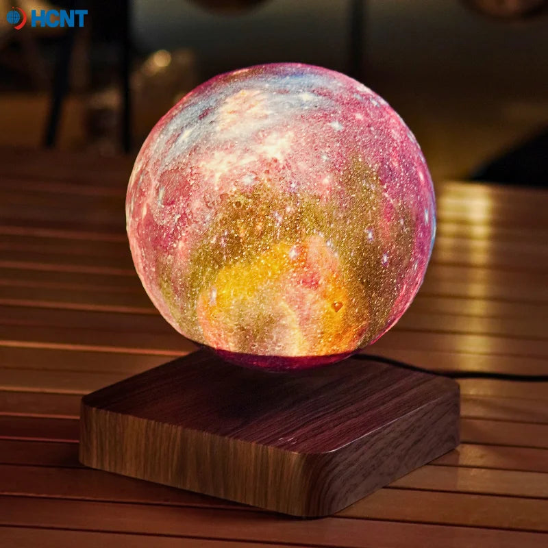 Magnetic Levitating Moon Lamp Floating Moon Lamp Spinning Luna Night Light with 3 Color Modes for Home Office Desk Bedroom Decor