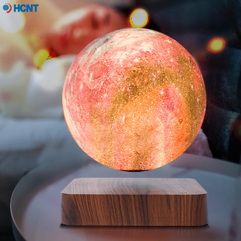 Magnetic Levitating Moon Lamp Floating Moon Lamp Spinning Luna Night Light with 3 Color Modes for Home Office Desk Bedroom Decor